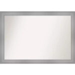 Polished Nickel Frame Wall Mirror - 40 x 28 Inch - Image 2