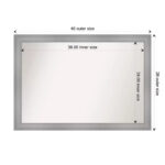 Polished Nickel Frame Wall Mirror - 40 x 28 Inch - Image 11