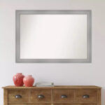 Polished Nickel Frame Wall Mirror - 40 x 28 Inch