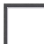 36 in. W x 24 in. H Rectangle Framed Black Silver Thin Bathroom Vanity Mirror - Image 4