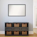 36 in. W x 24 in. H Rectangle Framed Black Silver Thin Bathroom Vanity Mirror - Image 6