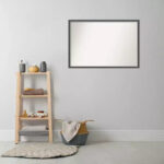 36 in. W x 24 in. H Rectangle Framed Black Silver Thin Bathroom Vanity Mirror - Image 7