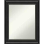 24" x 30" Non-Beveled Ridge Black Wall Mirror - Image 2