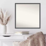 Square Framed Black Silver Wall Mirror – 27.75 x 27.75 in. - Image 7