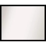 30" x 24" Non-Beveled Rectangle Framed Bathroom Wall Mirror, Jet Black - Image 2