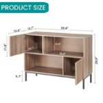 Wooden Storage Cabinet with Display Shelf and Double Doors - Image 4