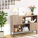 Wooden Storage Cabinet with Display Shelf and Double Doors - Image 6