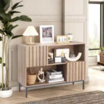 Wooden Storage Cabinet with Display Shelf and Double Doors - Image 7