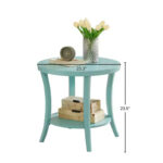 Round End Table with Display Shelf - Image 14