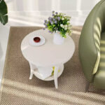 Round End Table with Display Shelf - Image 2
