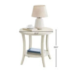 Round End Table with Display Shelf - Image 8