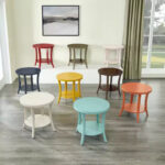 Round End Table with Display Shelf - Image 9