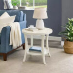 Round End Table with Display Shelf - Image 16