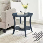 Round End Table with Display Shelf - Image 17