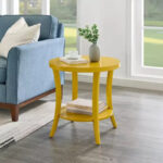 Round End Table with Display Shelf - Image 21