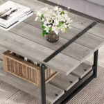 41 Inch Double Tiered Coffee Table with Storage Shelves - Image 21