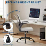 High-Back Mesh Office Chair with Adjustable Height and Flip-Up Armrests - Image 14