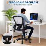 High-Back Mesh Office Chair with Adjustable Height and Flip-Up Armrests - Image 16