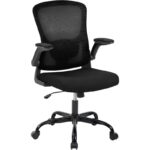 High-Back Mesh Office Chair with Adjustable Height and Flip-Up Armrests - Image 2