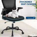 High-Back Mesh Office Chair with Adjustable Height and Flip-Up Armrests - Image 7