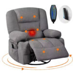 Swivel Recliner Chair with Vibration Massage and Heating Function - Image 10
