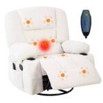 Swivel Recliner Chair with Vibration Massage and Heating Function - Image 2