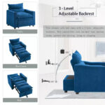 3-in-1 Convertible Velvet Sofa Chair with Adjustable Backrest - Image 13