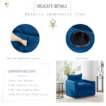 3-in-1 Convertible Velvet Sofa Chair with Adjustable Backrest - Image 14
