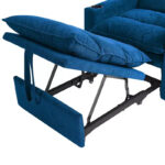 3-in-1 Convertible Velvet Sofa Chair with Adjustable Backrest - Image 15