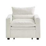 3-in-1 Convertible Velvet Sofa Chair with Adjustable Backrest - Image 2