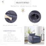 3-in-1 Convertible Velvet Sofa Chair with Adjustable Backrest - Image 22