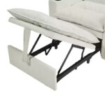 3-in-1 Convertible Velvet Sofa Chair with Adjustable Backrest - Image 7