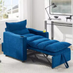 3-in-1 Convertible Velvet Sofa Chair with Adjustable Backrest - Image 10