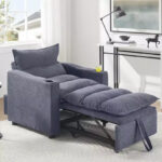 3-in-1 Convertible Velvet Sofa Chair with Adjustable Backrest - Image 18