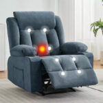 Manual Recliner Chair with Rocking Motion, Massage and Heat