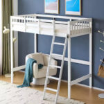 Solid Wood Loft Bed Twin/Full Size with USB Charging Station, LED Lights, Flat Rungs, Wood Slat Support, No Box Spring Needed - Image 9