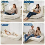 64.9'' 5-Position Adjustable Floor Sofa Bed, Upholstered Lounger for Adults & Pets, Foldable Lazy Couch - Image 5