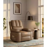 Manual Recliner Chair for Adults - PU Leather Single Sofa with Wide Seat for Living Room - Image 28