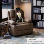 Manual Recliner Chair for Adults - PU Leather Single Sofa with Wide Seat for Living Room - Image 32