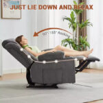 Oversized Manual Recliner Chair with Massage and Heat - Image 5