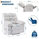 Rocking Recliner Chair with Massage and Heat Function, 2 Side Pockets - Image 4