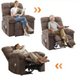 Rocking Recliner Chair with Massage and Heat Function, 2 Side Pockets - Image 9