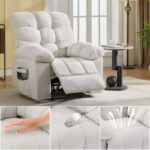 Rocking Recliner Chair with Massage and Heat Function, 2 Side Pockets