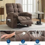 Rocking Recliner Chair with Massage and Heat Function, 2 Side Pockets - Image 8