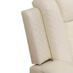 Power Recliner Chair, Electric Leather Reclining Chair with USB Charging, Storage & Cup Holder for Living Room, White - Image 8