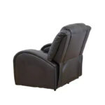 Power Recliner Chair with Adjustable Backrest – Faux Leather, Black - Image 6