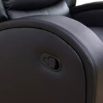 Power Recliner Chair with Adjustable Backrest – Faux Leather, Black - Image 8