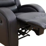 Power Recliner Chair with Adjustable Backrest – Faux Leather, Black - Image 9