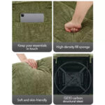 Rocking Recliner Chair, 360 Swivel Rocker, Single Sofa, Extra Wide Manual Recliner, Chenille Upholstery - Image 28