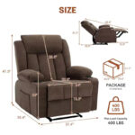 Massage Rocker Recliner Chair with Side Pockets and Cup Holder - Image 12
